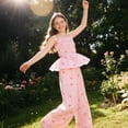thumbnail image 6 of FSYBOA Girls Outfit Set, Summer 2Piece Sleeveless Stretch Tank Tops and Pant Set Pink Size 5-6T, 6 of 7