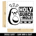 thumbnail image 2 of Holy Guacamole Avocado Funny Self-Inking Rubber Stamp Ink Stamper - Fuchsia Ink - Small 1 Inch, 2 of 7