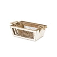 thumbnail image 3 of Contemporary Home Living Set of 3 Distressed Taper Storage Baskets with Wire Panels 12.5", 3 of 7