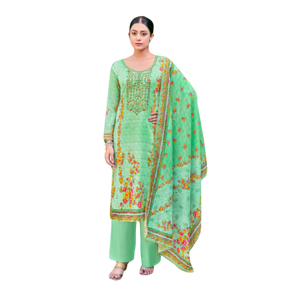 Custom Made Pakistani Indian Shalwar Kameez Net Fancy With Duppata