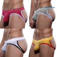thumbnail image 3 of Lacewall Men Sexy Breathable Mesh Holes Thongs Underwear Jockstrap Erotic Underpants Briefspangjing, 3 of 4