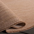 thumbnail image 6 of SAFAVIEH Courtyard Blazhe Chevron Indoor/Outdoor Area Rug, Natural/Cream, 8' x 10' Scalloped, 6 of 15