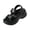 Black, variant on Versatile Convertible Slides, Women Flat Sandals, Women's Platform Two-Strap Sandals, Convertible Back Strap Eva Slides, Chunky Open-Toe Shoes for Summer Casual Wear, Black 7.5