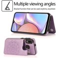 thumbnail image 2 of Design for Samsung Galaxy A20/A30/M10S Case with Tempered Glass Screen Protector Credit Card Holder Slot, PU Leather Wallet Phone Cases Kickstand Protective Cover for Glaxay A 20 30 Women Purple, 2 of 12