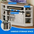 thumbnail image 6 of DEXTRUS Farmhouse Corner TV Stand for 50" TV, Entertainment Center with Sliding Barn Door, Gray Wash, 6 of 10