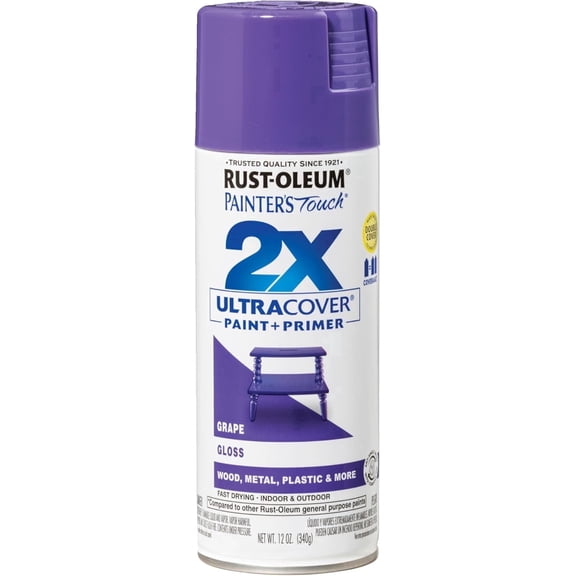 Rust-Oleum 249113 - 12 oz. Painter's Touch 2X Ultra Cover Gloss Spray Paint - Grape