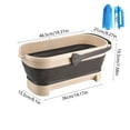 thumbnail image 3 of Foldable 4.5 Gallon Water Bucket | Collapsible Utility Pail with Handle | Space Saving Camping Tub | Multi-Purpose Cleaning Storage Container​​(Beige), 3 of 6