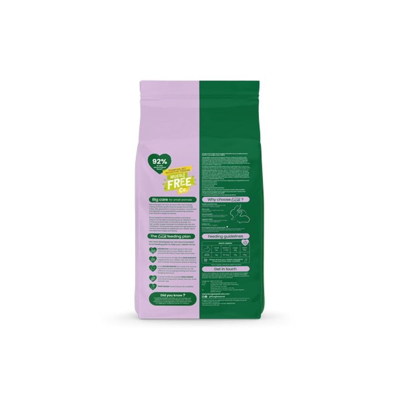 Burgess Excel Light Rabbit Nuggets with Mint Small Animal Food 1.5kg 1 Case
