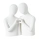 thumbnail image 4 of Estatua abstracta de pareja, adorno de escritorio, figura coleccionable en forma de corazón, amantes Blanco, 4 of 9