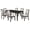 Black/Cream - 7-Piece, variant on Coaster Louise 5-Piece Rectangular Extension Leaf Dining Set, Black