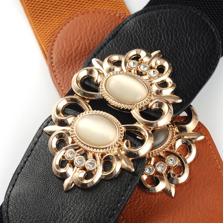 high waist belt for dresses Leather Wide Waist Belt making it perfect for women seeking a chic and flattering accessory Slim & Stylish Women's Narrow