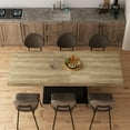 thumbnail image 3 of Homsee Extendable Dining Table for 8-10 People, Modern Wood Rectangular Expandable Kitchen Dinner Table for Dininng Room, Brown and Black, 3 of 15