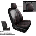 thumbnail image 5 of LINGVIDO Red Truck Seat Covers Fits F150 2015-2023 Faux Leather Cushion Compatible with Ford F150 Crew Cab, Front Seat, 5 of 6