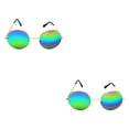 thumbnail image 4 of Gafas de sol Qarigey Diseño único Creativo Multi-colores Marco de metal para hombre mujer Dorado Colorido 2piezas, 4 of 6