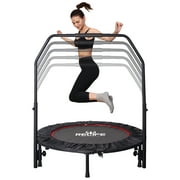 Relife Sports 48" Foldable Fitness Trampoline for Adults Kids Exercise Trampoline Mini Rebounder Indoor Cardio Workout