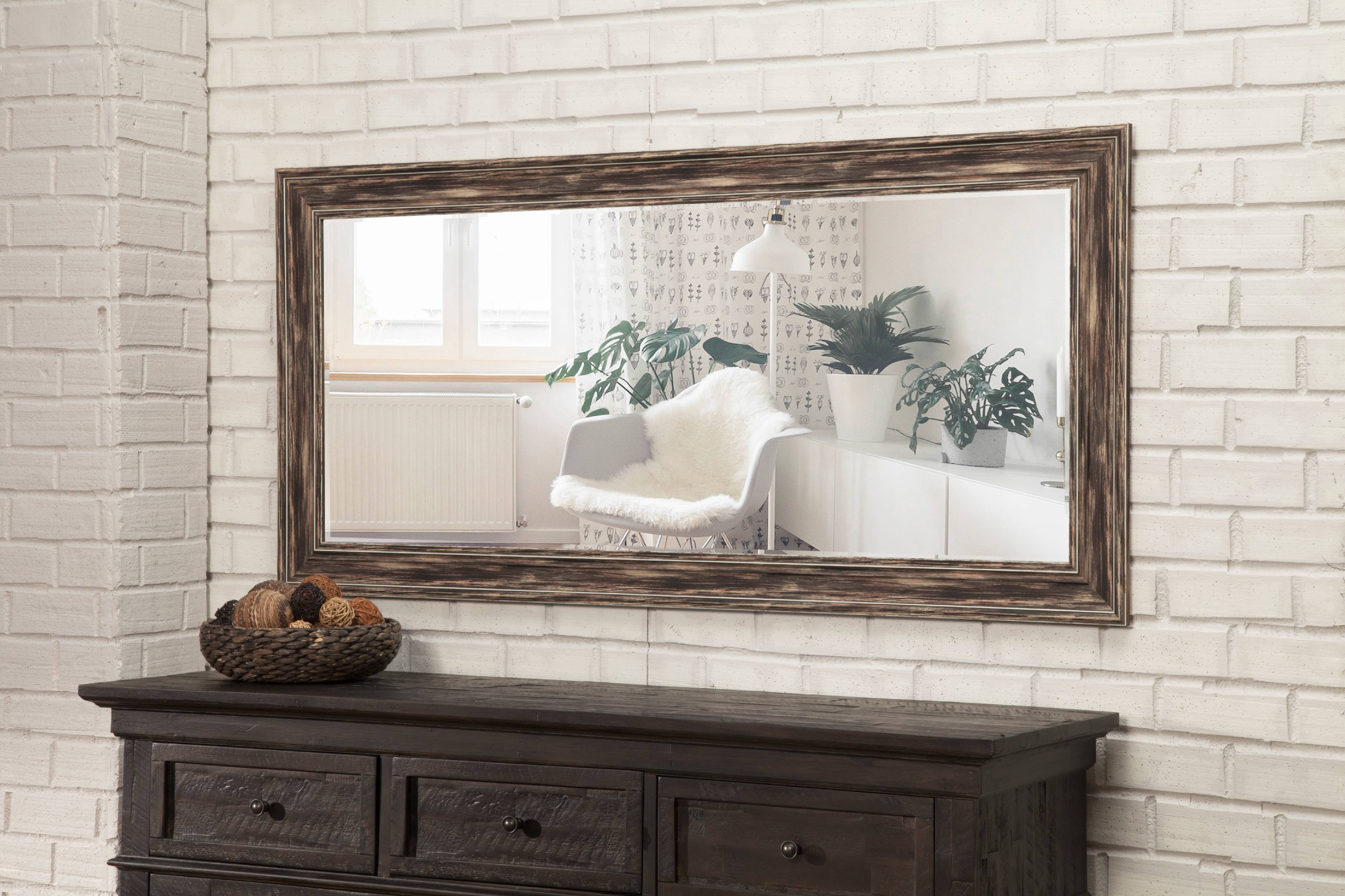 Full Length Leaner Mirror, Farmhouse Antique Black, 65" x 31", by Martin Svensson Home