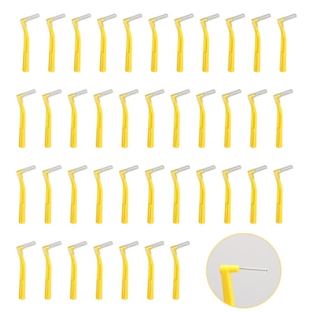 LELE LIFE 60pcs Interdental Brushes Braces Flossers, Reusable Dental Brushes between Teeth, Braces Brush Floss for Braces Toothbrush, Proxy Brushes Dental Picks, 0.7mm