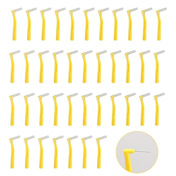 LELE LIFE 60pcs Interdental Brushes Braces Flossers, Reusable Dental Brushes between Teeth, Braces Brush Floss for Braces Toothbrush, Proxy Brushes Dental Picks, 0.7mm