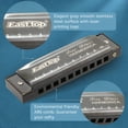 thumbnail image 2 of Harmonica East Top Diatonic Blues Deluxe Key C, 10 agujeros, 2 of 7