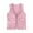 Pink, variant on BRGZLK Boys Girls Fringe Western Vest Kids Fashion Solid Sleeveless Country Cow Vest Kids Short Faux Leather Outwear Dress Up Party Outfit Brown 5-6 Years