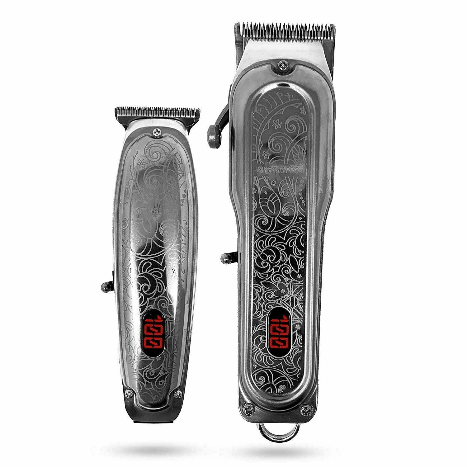 Cordless Hair Clipper + Trimmer All Metal Silver Professional by XPERSIS  PRO - Walmart.com