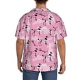 thumbnail image 3 of Sikiie Cartoon Poodle Dog Men's Wrinkle Free Untucked Cuban Shirt Business Casual Button Down Shirts Short Sleeve ShirtMedium, 3 of 5