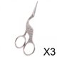 thumbnail image 1 of 3 Tijeras Antiguas Con Diseño De Grulla, 13 Cm, Manualidades DIY, , Acero Inoxidable, Plata, 1 of 8
