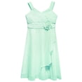 thumbnail image 3 of YONGHS Kids Flower Girls Dress Junior Wedding Pageant Party Bridesmaid Gown Mint Green 12, 3 of 4