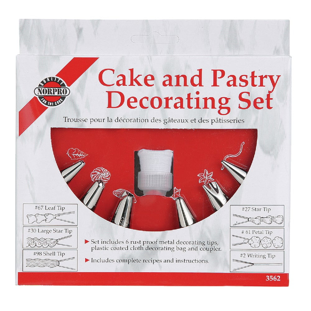 1PACK Norpro Pastry Bag Decorating Kit (6 Tips)
