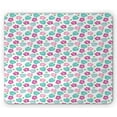 thumbnail image 1 of Tropical Mouse Pad, Flowers and Leaves Scattered on a Plain Background, Rectangle Non-Slip Rubber Mousepad, Pink Turquoise, by Ambesonne, 1 of 2