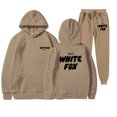 thumbnail image 1 of 2025 White Fox Unisex Letter Print Loose Hoodie Pants Set, 1 of 3