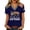 01-Blue, variant on 4th of July Shirts Women Red White Blue V Neck Independence Day Tops 1776 Short Sleeve American Flag T Shirts Blue 2XL