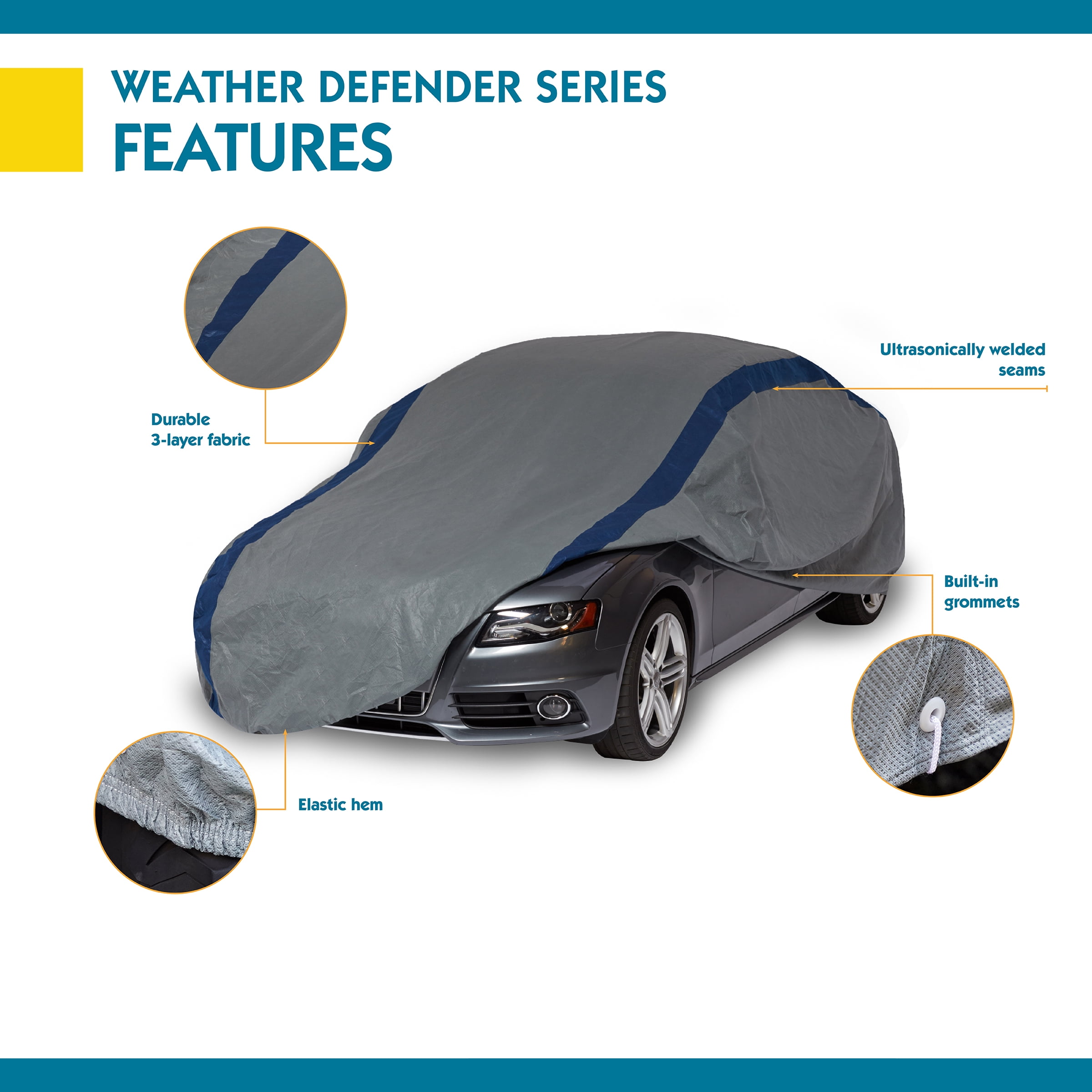Duck Covers Weather Defender Car Cover Fits Sedans Up To 13 Ft 1 In L Walmart Com Walmart Com