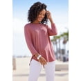 thumbnail image 3 of LASCANA Women's Slit Back 3/4 Sleeve Top Ties, 3 of 6