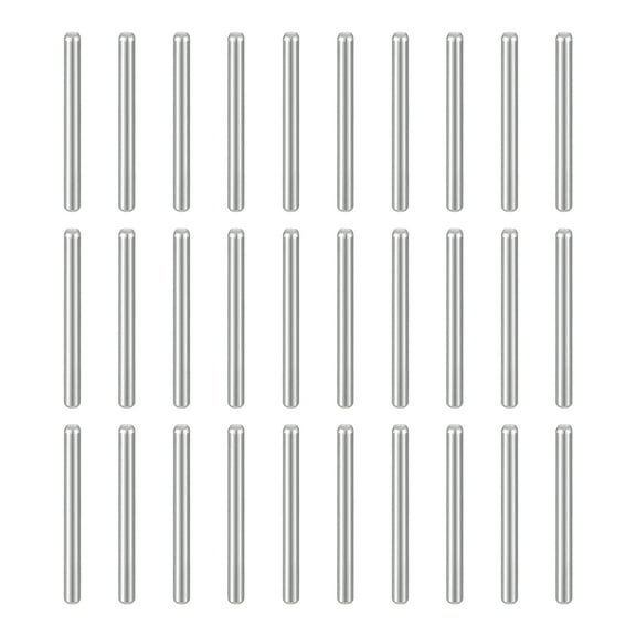 Uxcell 50pcs Dowel Pins M2(2mm) x 23mm 304 Stainless Steel Cylindrical Shelf Support Peg Pin Rod Fasten Elements for Metal Devices Wood Furniture DIY Installation, Silver