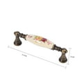 thumbnail image 3 of Ccdes Vintage Rural Flower Pattern Ceramic Bronze DIY Door Handles Cabinet Cupboard Drawer Knobs Pull,door handle, door Knob, 3 of 4