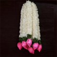 thumbnail image 3 of Michellecmm Artificial Jasmine Garland Hanging Fake Flower String with Lotus Buds for Diwali Home Garden Party Wedding Decorations, 3 of 7