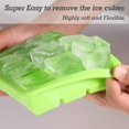 thumbnail image 2 of 2 pièces Bac à glaçons, Cube de glace en silicone Moule à glaçons for Baby Food, Water, Whisky or Cocktail, Flexible Twist and Pop for Easy Release - Couleur Aléatoire, 2 of 5