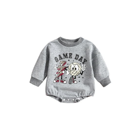 Bagilaanoe Newborn Baby Girl Boy Oversized Romper Sweatshirt Long Sleeve Bodysuits Letter Print Pullover 3M 6M 12M 18M 24M Infant Casual Tee Tops