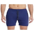 thumbnail image 1 of Men Casual Sports Shorts  Quick-drying Solid Color Running Training Fitness Short Pants with Pockets, 1 of 6