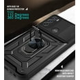 thumbnail image 3 of Sturdy Case for Motorola Edge 30 Pro (Not 30) with Slide Camera Window, Heavy Duty Military Grade Protection Phone Cover Built-in 360°Rotate Ring Stand for Motorola Edge 30 Pro SJ Red, 3 of 9