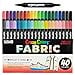 thumbnail image 3 of Super Markers 40 Unique Primary & Pastel Colors Dual Tip Fabric & T-Shirt Marker Set - Double-Ended Fabric Markers with Chisel Point and Fine Point Tips - 40 Permanent Ink Vibrant and Bold Colors, 3 of 4