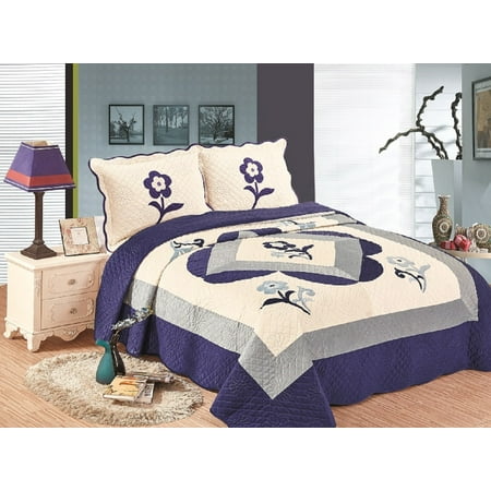 Wpm Velvet Quilt Set Reversible Suede Bedspread Full Queen Size
