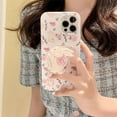 thumbnail image 6 of Pink Floral Bunny Phone Case for iPhone 13 Pro, Cute Korea 3D Rabbit Flower Cartoon Case with Rabbit Hold Stand for Women Girls, 6 of 12