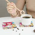 thumbnail image 6 of Lsque Sanrio Pattern 4" Drink Coasters Set of 6, Leather Absorbent Coasters, Table Coaster Set Decorative Coffee Cup Coasters Housewarming Gift, 6 of 7