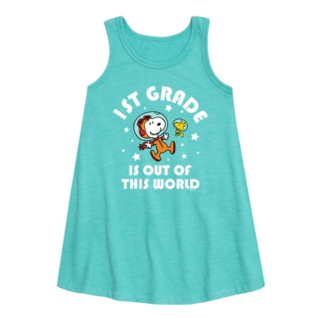 

Peanuts - 1st Grade Is Out Of This World - Toddler and Youth Girls A-line Dress