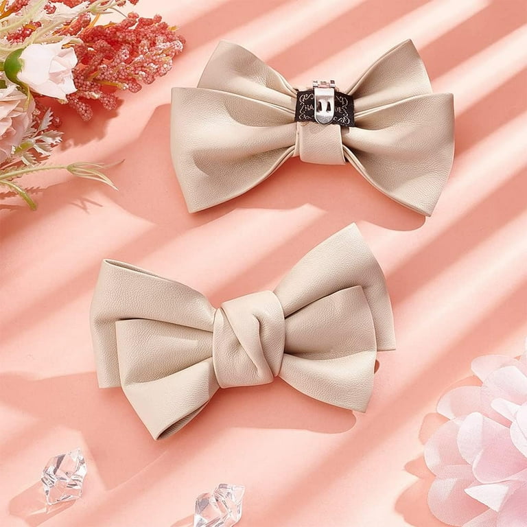 Removable Shoe Clips 2pcs Leather Bow Shoe Clips Shoe Jewelry