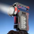 thumbnail image 1 of Foco portátil para exteriores alimentado por energía solar – lámpara LED multifuncional, plástico negro, 15x9x4cm, 150g ligero, recargable USB, iluminación para acampada y senderismo, panel solar de, 1 of 6
