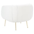 thumbnail image 3 of Safavieh Couture High Line Collection Alena Navy Wool Blend Accent Chair - 33" W x 29.92" L x 28.7" H Cream/Gold, 3 of 6