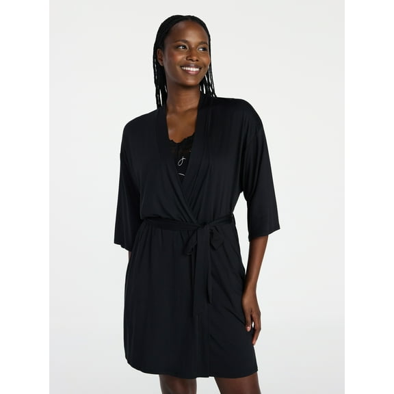 Joyspun Women’s Dreamy Soft Collection Knit Robe, Sizes S/M-2X/3X